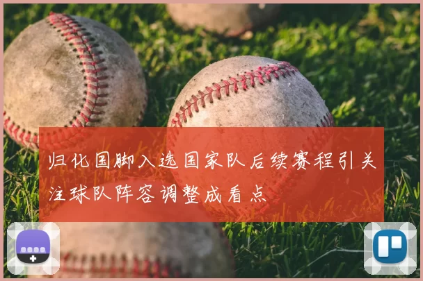 归化国脚入选国家队后续赛程引关注球队阵容调整成看点